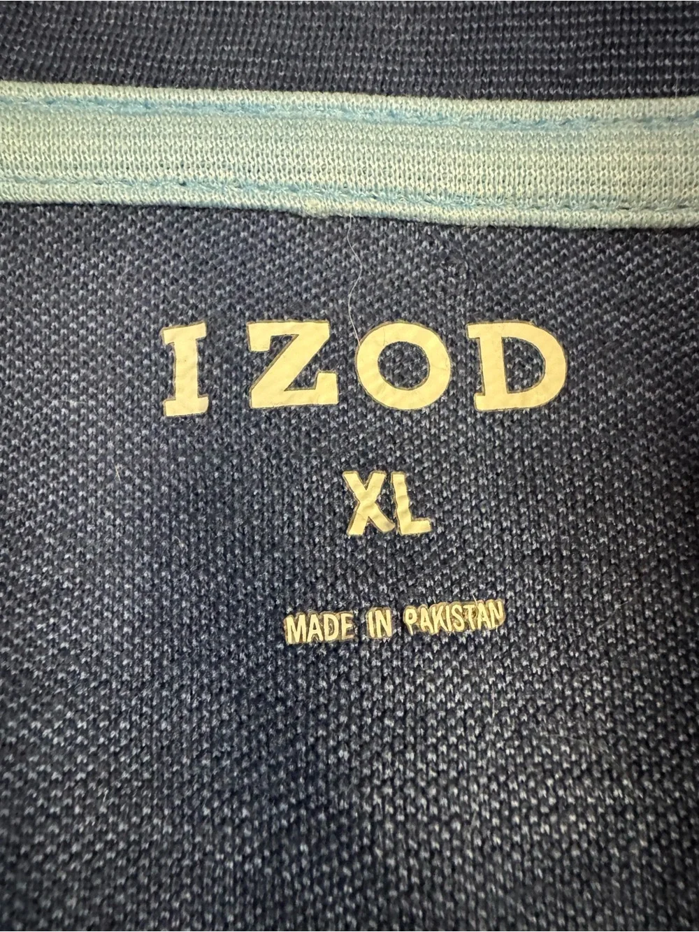 Izod Men’s Blue 1/4 Zip Long Sleeve Collared Polo Lightweight Sweater XL